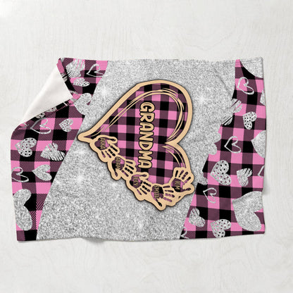 Valentine Heart Grandma - Personalized Grandma Blanket