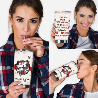 I Love You For All That You Are - Personalized Couple Mouse Tumbler