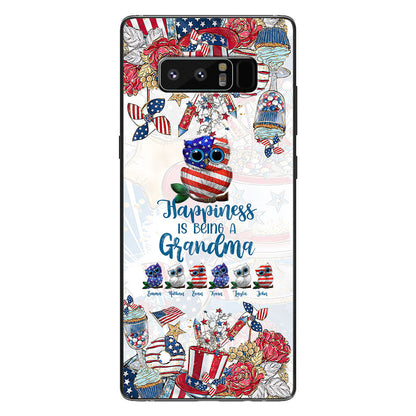 Happiness Is Being A Grandma - Personalized Independence Day Phone Case