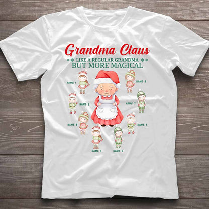 Grandma Claus - Personalized Christmas Grandma T-shirt and Hoodie