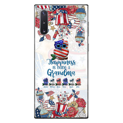 Happiness Is Being A Grandma - Personalized Independence Day Phone Case