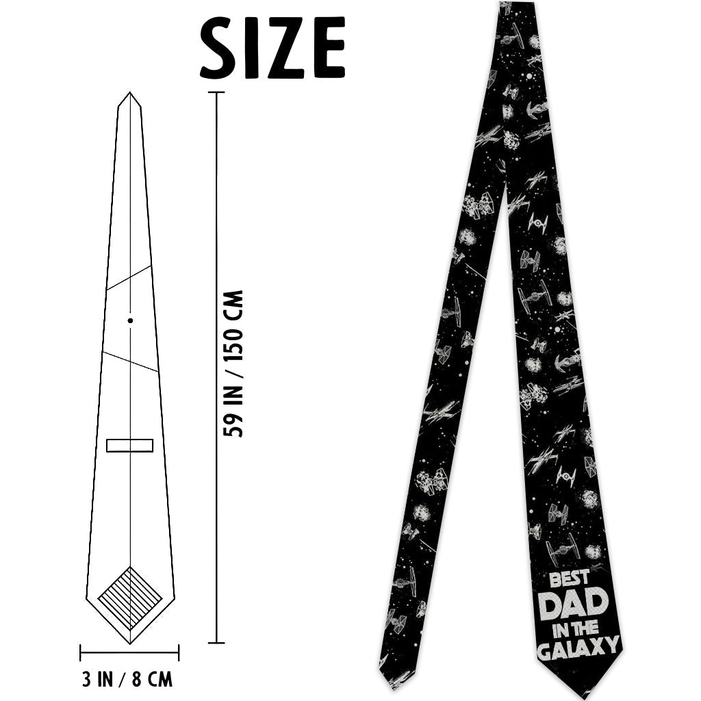Best Dad In The Galaxy - Personalized The Force Necktie
