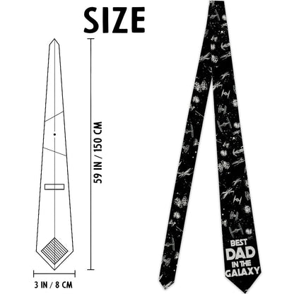 Best Dad In The Galaxy - Personalized The Force Necktie