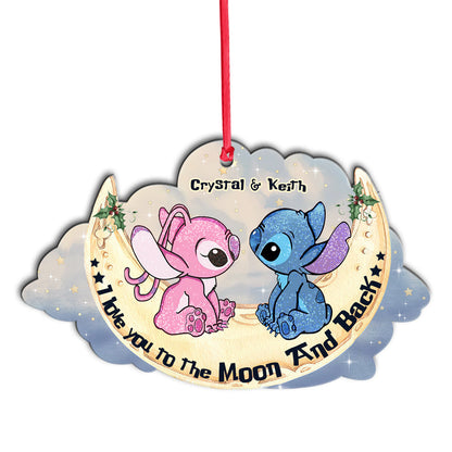 I Love You To The Moon And Back - Personalized Ohana Ornament