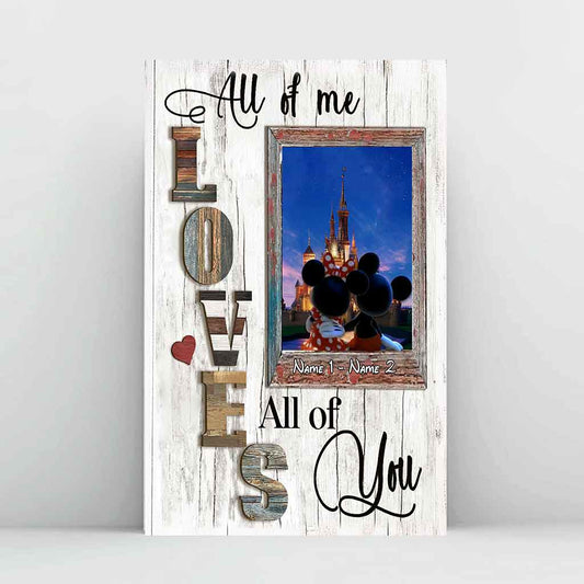 All Of Me Loves All Of You - Personalized Couple Mouse Poster