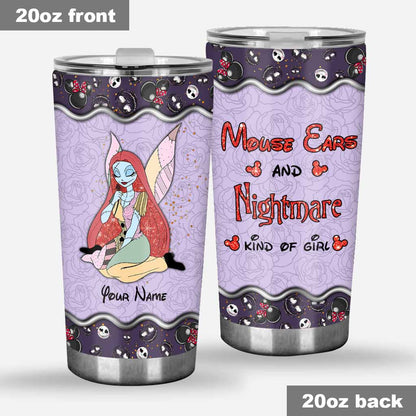 Mouse Ears And Nightmare - Personalized Tumbler