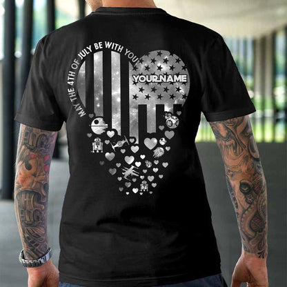 May The 4th Of July Be With You - Personalized Independence Day The Force T-shirt and Hoodie