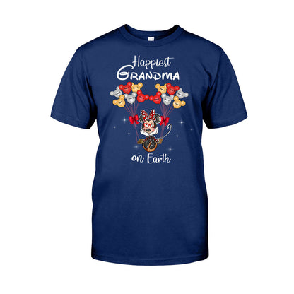 Happiest Grandma On Earth - Personalized Grandma T-shirt and Hoodie