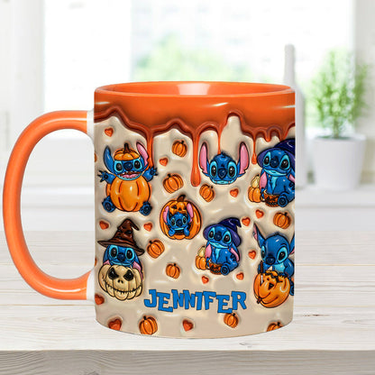 Ohana Orange Halloween Vibe - Personalized Ohana Accent Mug