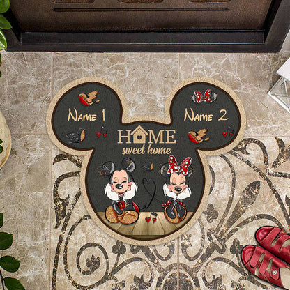 Home Sweet Home - Personalized Mouse Shaped Doormat