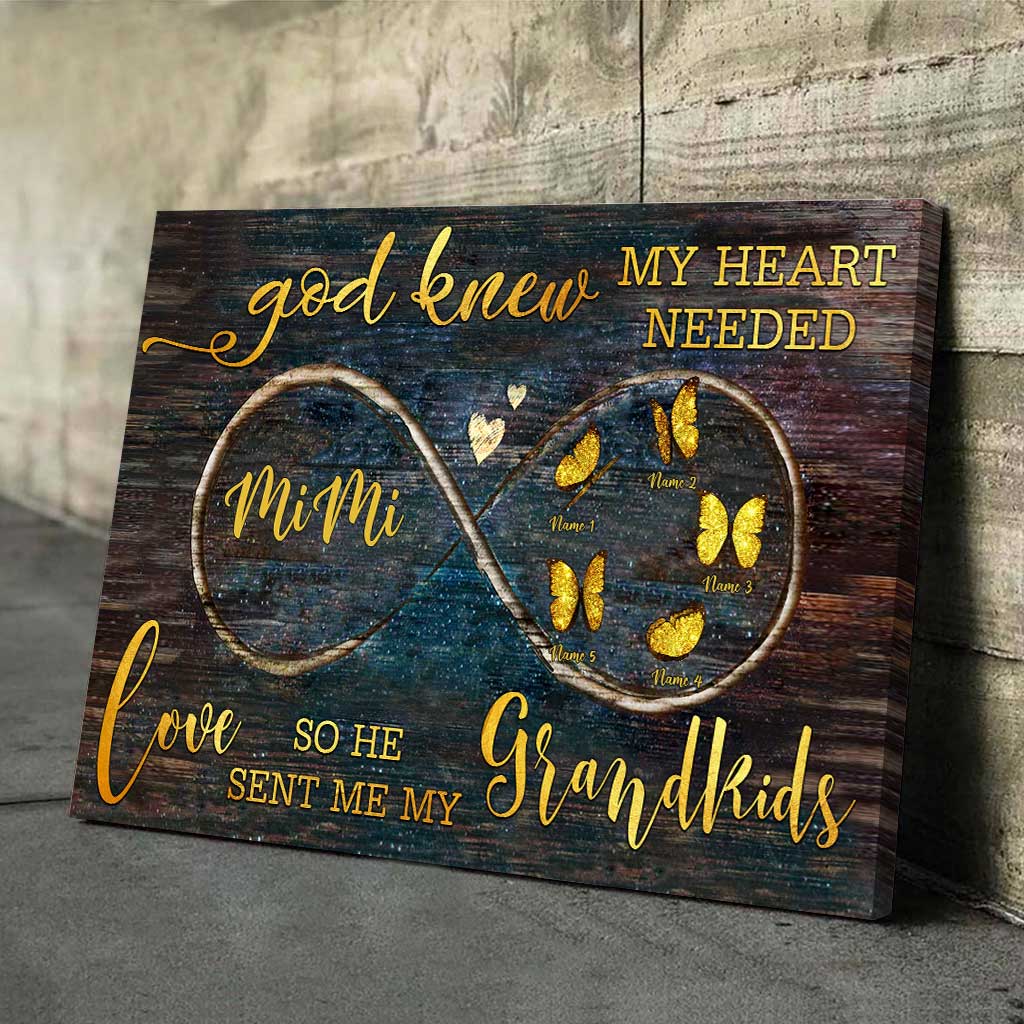 God Knew My Heart Needed Love - Personalized Grandma Poster