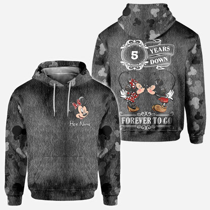 Forever To Go - Personalized Couple Mouse All Over T-shirt and Hoodie