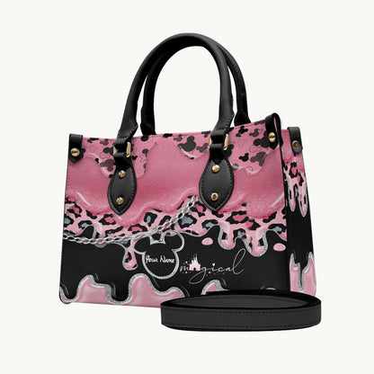 Pink Mouse Ears - Personalized Mouse Leather Handbag