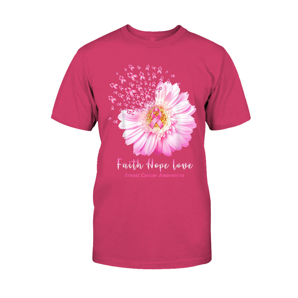 Faith Hope Love Breast Cancer Awareness T-shirt and Hoodie 092021