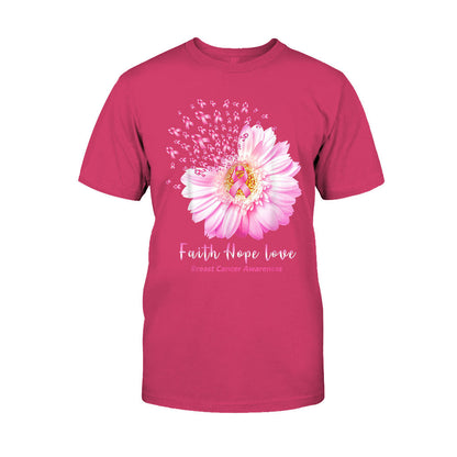 Faith Hope Love Breast Cancer Awareness T-shirt and Hoodie 092021