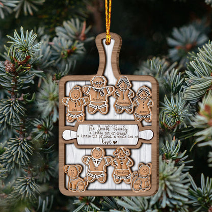 Family Batch A Whole Lot Of Love - Personalized Christmas Layered Wood Ornament
