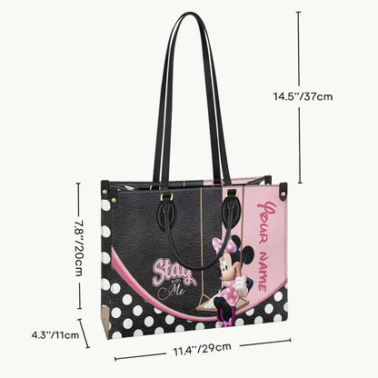 Stay With Me - Personalized Mouse Leather Handbag