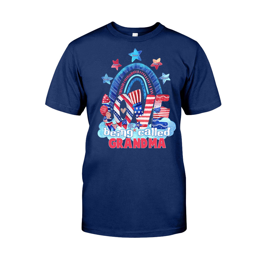 Love Being Called Grandma - Personalized Independence Day T-shirt and Hoodie