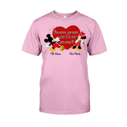 You Stole My Heart But I Will Let You Keep It - Personalized Couple Mouse T-shirt and Hoodie