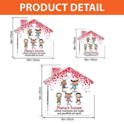 Nana's House - Personalized Mother's day Grandma Custom Shaped Acrylic Plaque