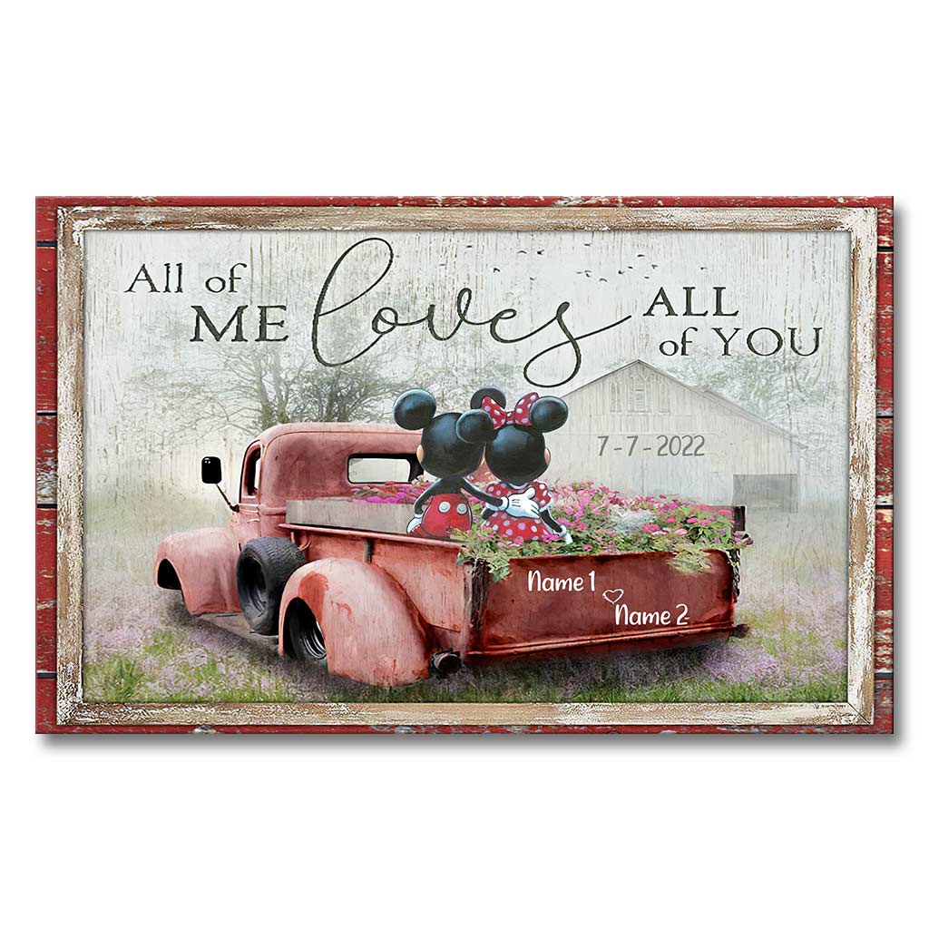 All Of Me Love All Of You - Personalized Mouse Canvas And Poster
