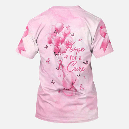 Hope For A Cure Elephant - Breast Cancer Awareness All Over T-shirt and Hoodie 0822