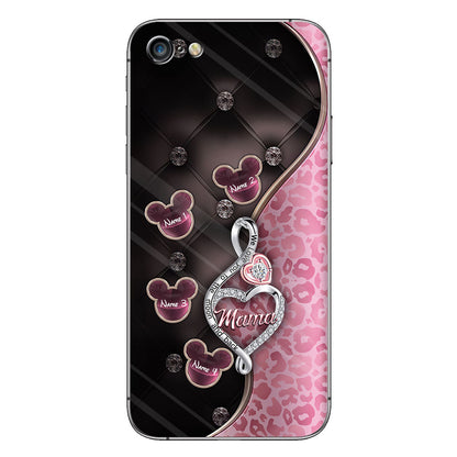 To The Moon And Back Rose Gold - Personalized Mother's Day Mouse Phone Case