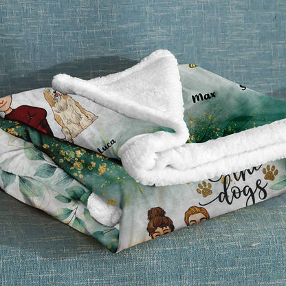 You, Me & The Dogs - Personalized Couple Blanket