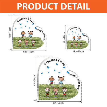 Love Being A Grandma - Personalized Mother's day Grandma Custom Shaped Acrylic Plaque