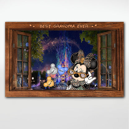 Best Grandma Ever - Personalized Mouse Canvas And Poster