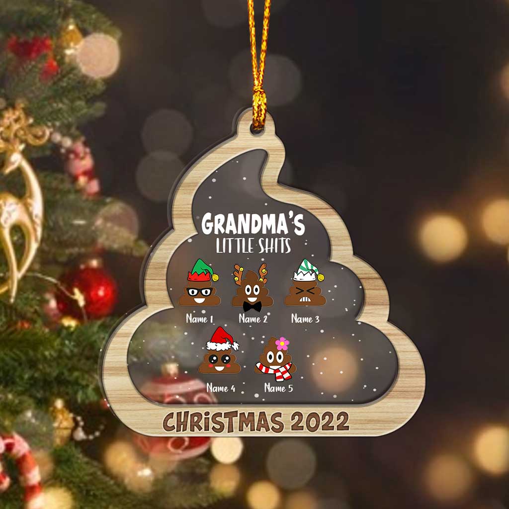 Grandma's Little Love - Personalized Christmas Layers Mix Ornament