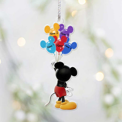 Best Grandma Ever - Personalized Christmas Mouse Transparent Ornament