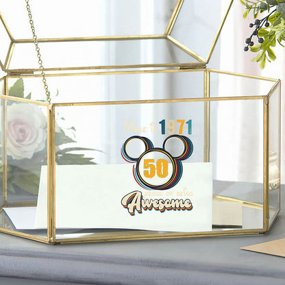 Made In 1971 50 Years Of Being Awesome Vintage - Mouse Decal Full