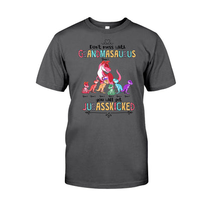 Don't Mess With Grandmasaurus - Personalized Grandma T-shirt and Hoodie