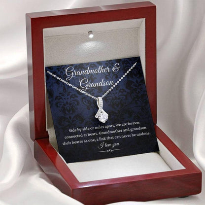 Grandmother & Grandson Gift For Grandma Gift For Grandson - Grandma Petite Ribbon Necklace 0921
