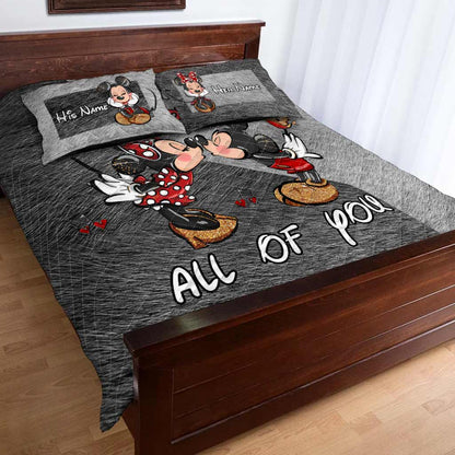 All Of Me Loves - Personalized Mouse Quilt Set