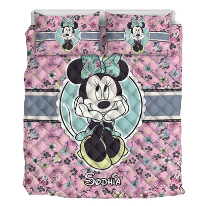 Sweet Mouse Ears Sweeter Dreams - Personalized Mouse Quilt Set