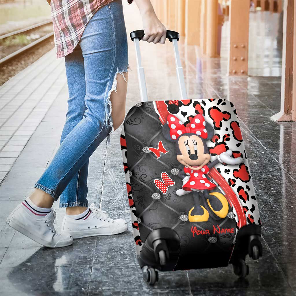 Love Travelling - Personalized Mouse Luggage Cover