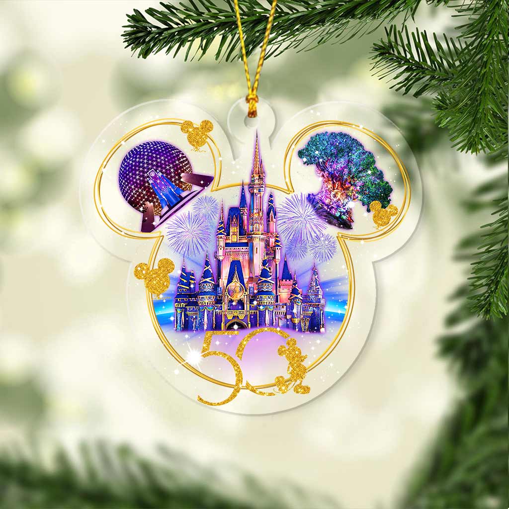 Magical World - Christmas Mouse Transparent Ornament