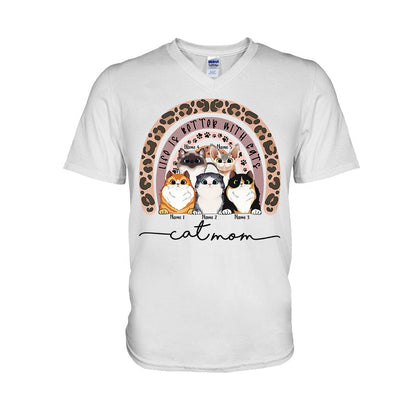 Cat Mom - Personalized Cat T-shirt and Hoodie