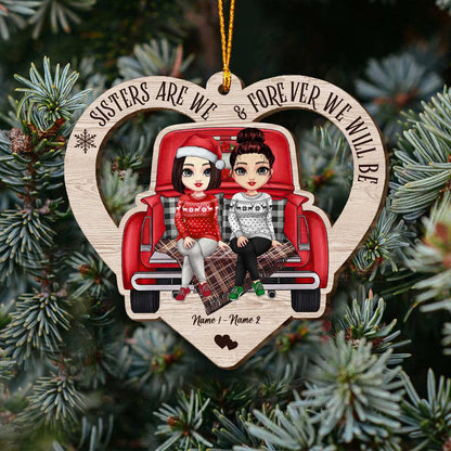 Besties Forever - Personalized Christmas Bestie Ornament