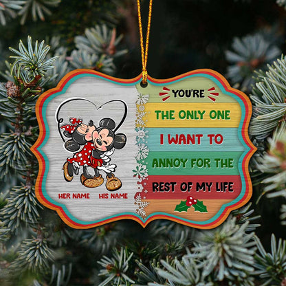 You're The Only One - Personalized Christmas Mouse Ornament (Printed On Both Sides)