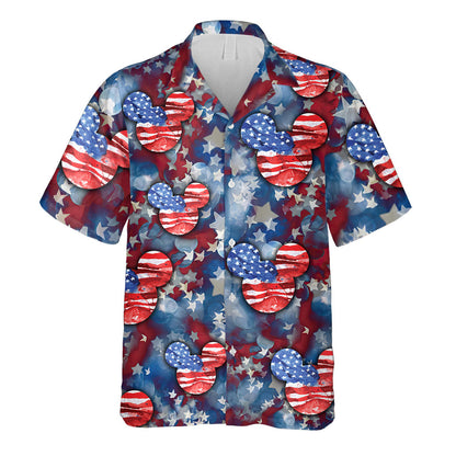 Red White And Blue - Independence Day Mouse Hawaiian Shirt