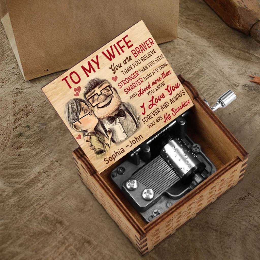 You Are My Sunshine - Personalized Couple Mouse Hand Crank Music Box