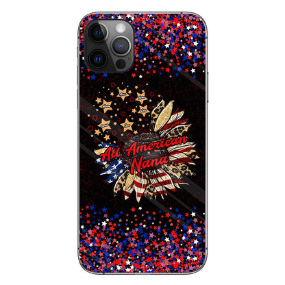 Nana's Flower - Personalized Independence Day Grandma Phone Case