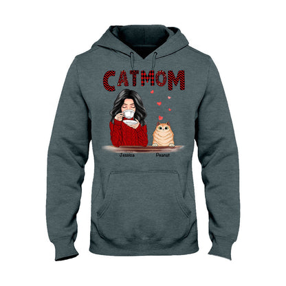 Cat Mom - Personalized Christmas Cat T-shirt and Hoodie