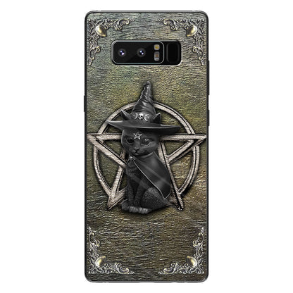Mystical Witch - Personalized Halloween Black Cat Phone Case With 3D Pattern Print