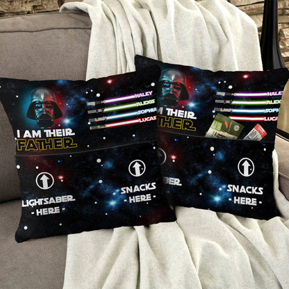 I Am Their Father - Personalized The Force Pocket Pillow