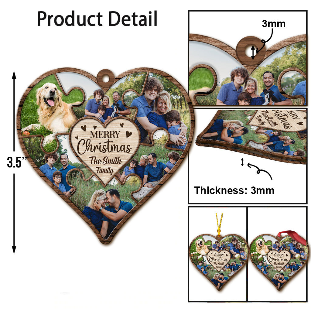 Together We Are A Family - Personalized Christmas Family Ornament (Printed On Both Sides)