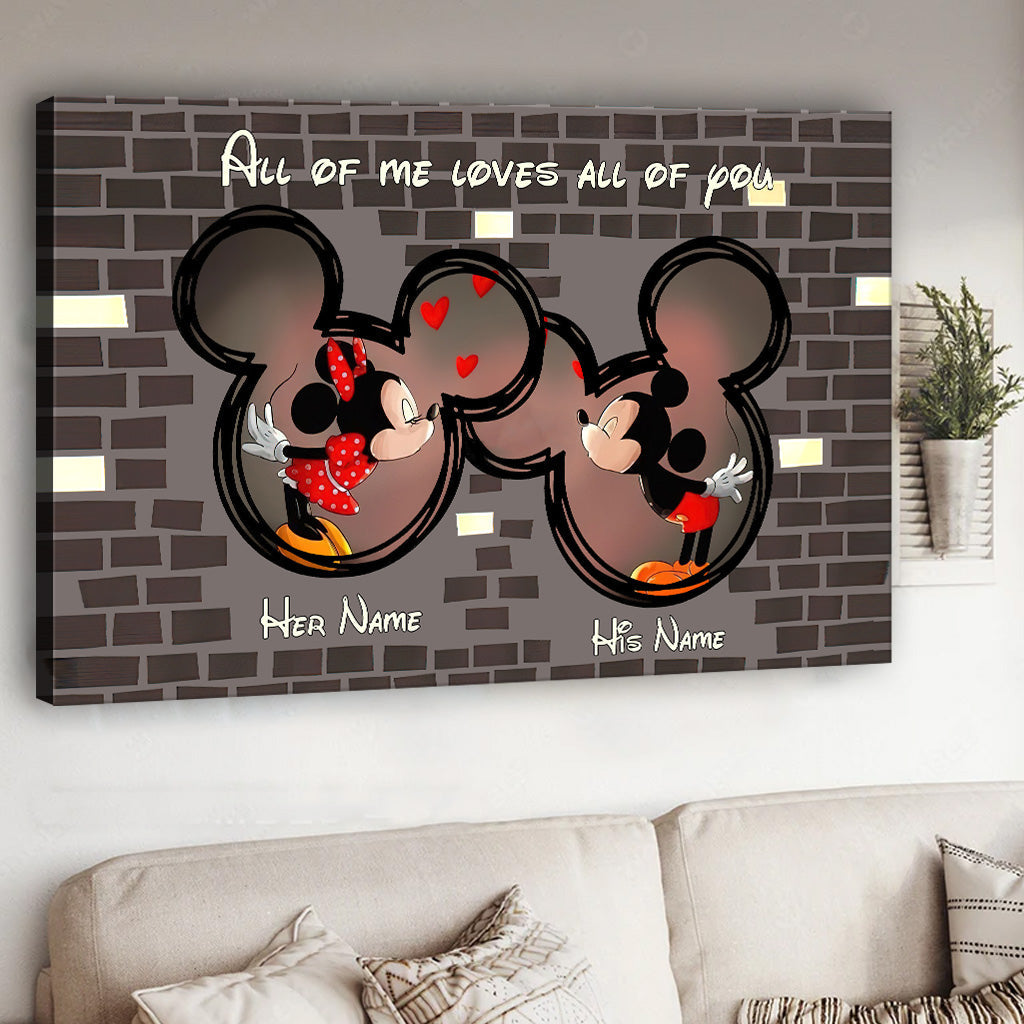 Home Is Where The Heart Is - Personalized Couple Mouse Canvas And Poster